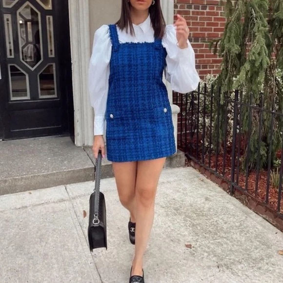 ZARA | BLOGGER FAV TEXTURED PINAFORE DRESS - Picture 9 of 14